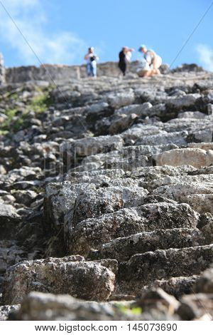 The Coba - Ruins Of The Mayan City In Mexico.