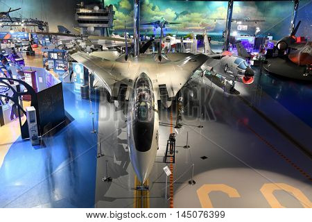 Kalamazoo, MI, USA - June 23, 2016: Main Floor display at the Air Zoo Museum in Kalamazoo, Michigan