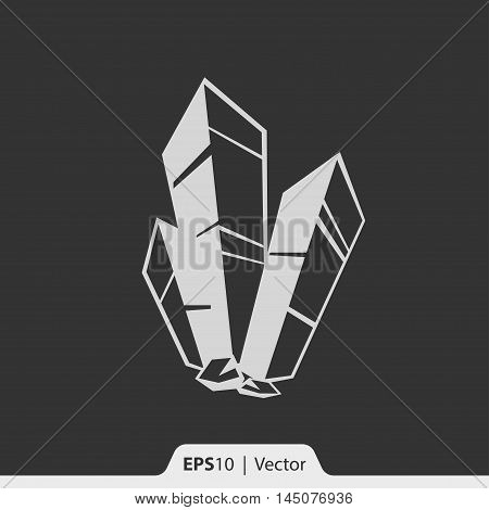 Natural Crystals Vector Icon For Web And Mobile