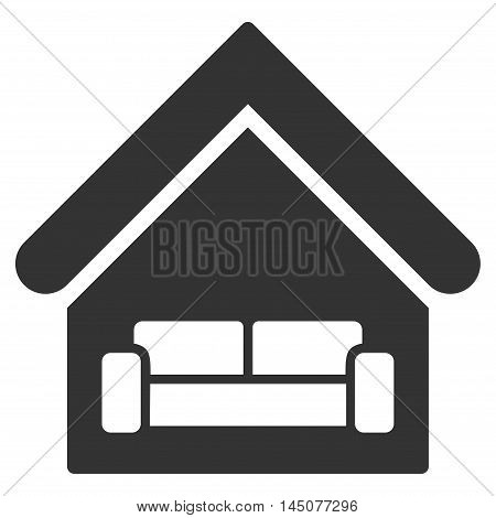 House Interrior icon. Vector style is flat iconic symbol, gray color, white background.