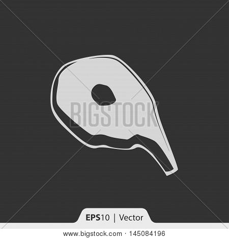 Meat Slice Vector Icon For Web And Mobile