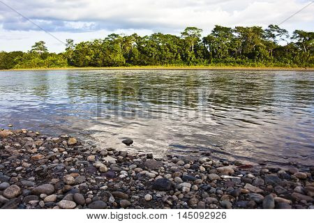 Rocky Beach On The Napo River