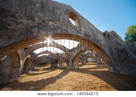 Ruin Of Old Venetian Boat Repair Yard In Gouvia