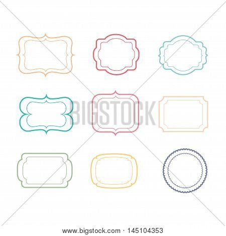 frame - set of color frames, decorative vector frames