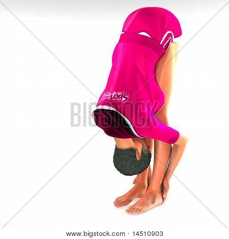 beautiful and sportive girl does a yoga lessen
