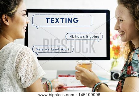 Social Network Speech Bubble Text Graphic Concept