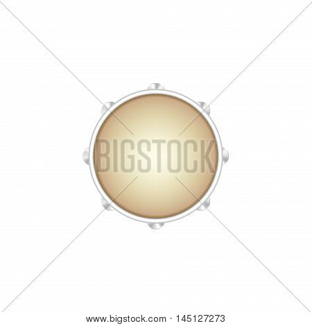 Tambourine musical instrument isolated on white background