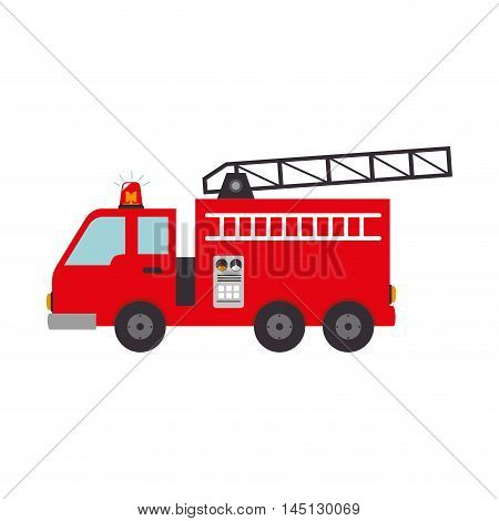 fire truck equipement service emergency vector illustration eps 10