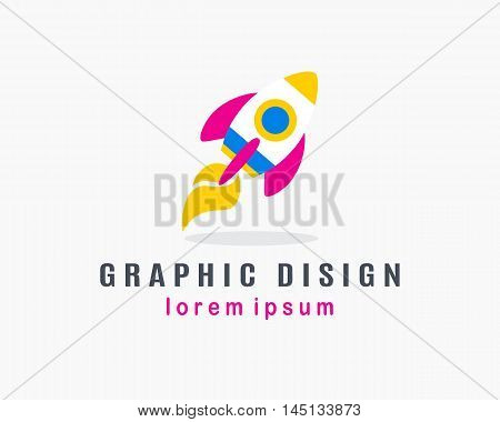 Rocket Logo, Vector Graphic Design. Business Concept