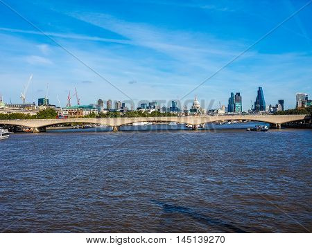 Waterloo Bridge In London Hdr