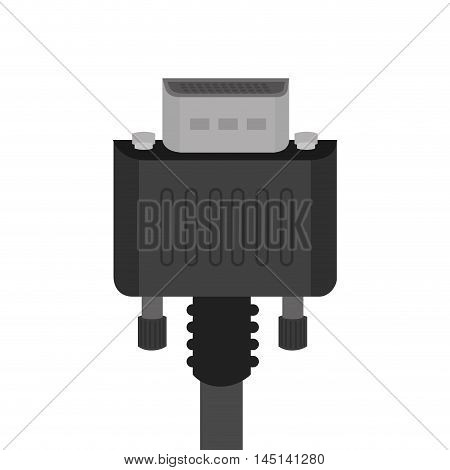 monitor calbe connected design vector illustration eps 10