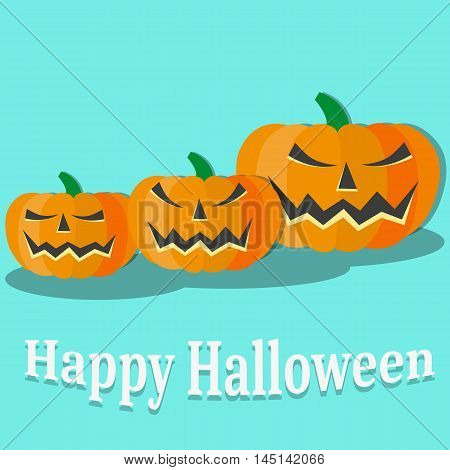 Halloween pumkin vector orange icons set vector