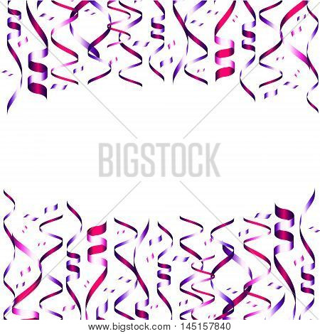 colorful confetti on white background isolate objects