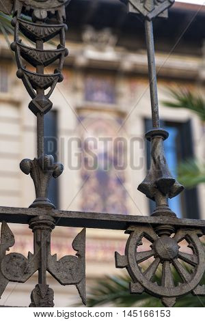 Architecture Detail In Eixample District In Barcelona