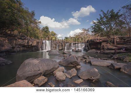 Tad tone waterfall at Chaiyaphum in Thailand