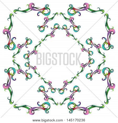 decorative elements in vintage style for decoration layout framing for advertising vector illustration hands