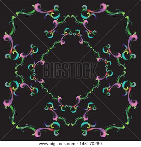 decorative elements in vintage style for decoration layout framing for advertising vector illustration hands