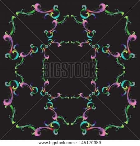 decorative elements in vintage style for decoration layout framing for advertising vector illustration hands