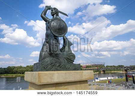 Monument Of Mermaid, Warsaw, Poland