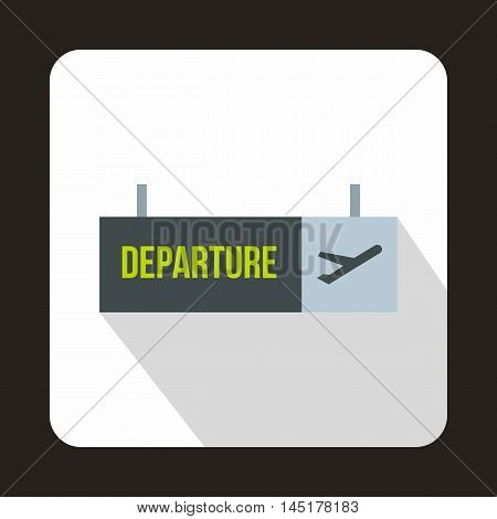 Airport departure sign icon in flat style isolated with long shadow