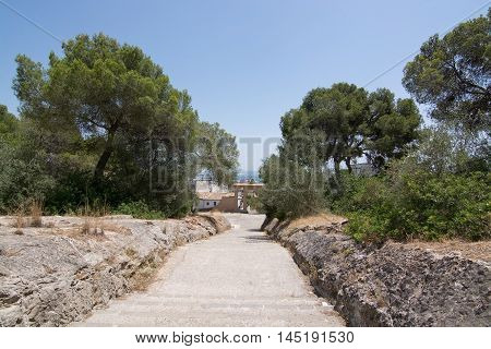 Bellver staircase in El Terreno in Palma de Mallorca Balearic islands Spain.