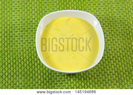 Basundi or Rabdi is a indian sweet dish. Popular dessert of India.