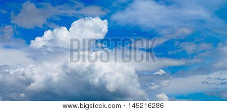 The cloudy in blue sky before the rain.