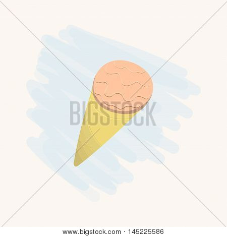 signboard ice cream cone. Vector illustration. Vector illustration