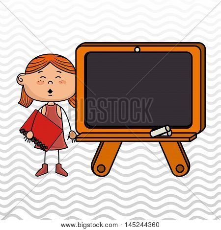 student board chalk school vector illustration eps10
