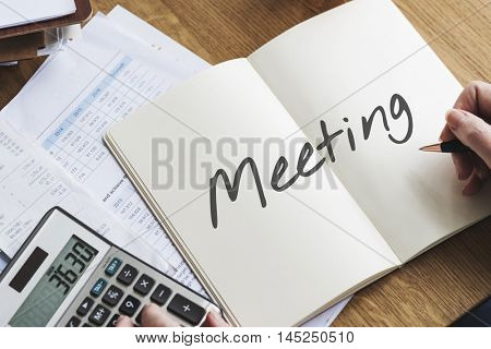 Meeting Appointment Memo Reminder Handwritten Graphic Concept