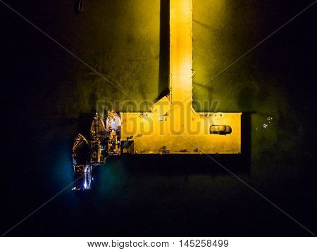 Night pier view in Koh Phangan Thailand