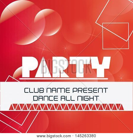 party tipography celebration night card advertising icon. Colorful and blur design. Vector illustration