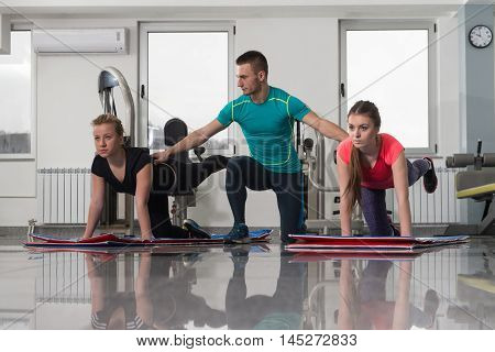 Group People During Aerobics Class