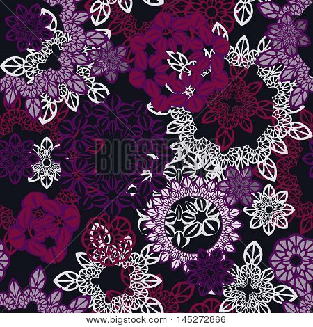 Abstract seamless pattern ornament. Mandala repeat pattern. Vintage background. Vector illustration.