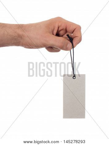 Blank Tag Tied With String, Price Tag, Gift Tag, Sale Tag, Address Label