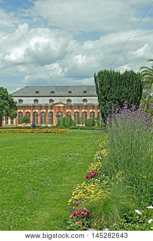 Orangerie and Orangerie garden in Darmstadt (Hesse, Germany)