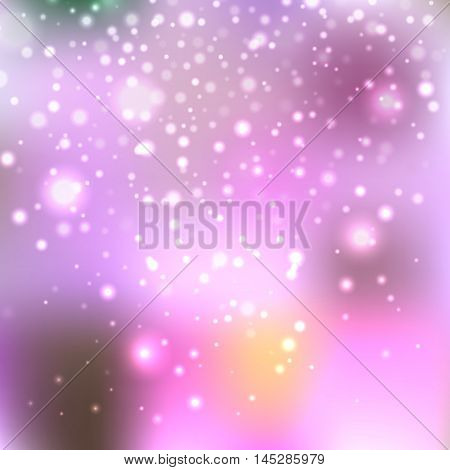 Shining With Particles On Blurred Background