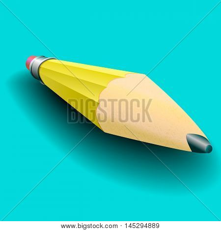 realistic pensil isolated on a white background. Vector illustration.