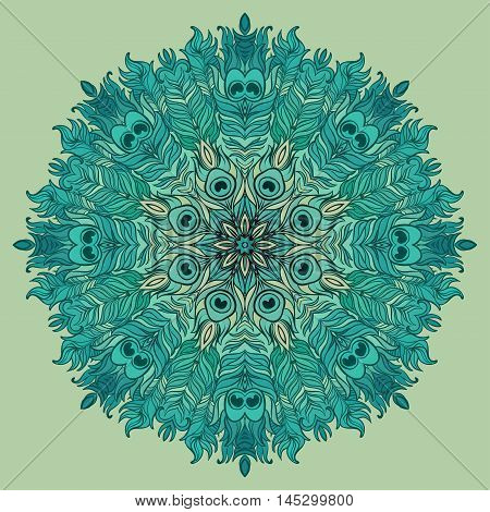 Vector Ethnic Mandala. Vintage decorative round element.