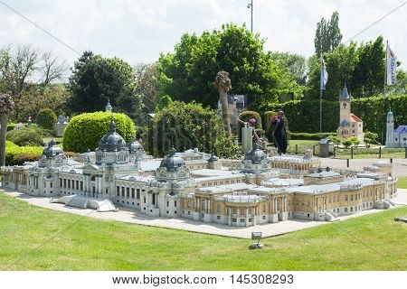 Brussels, Belgium - 13 May 2016: Miniatures At The Park Mini-europe - Reproductions Of Monuments In