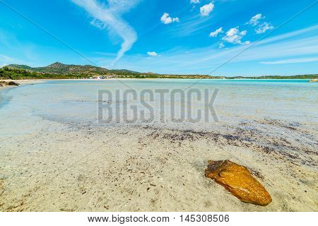 Lu Impostu beach under a blue sky Sardinia