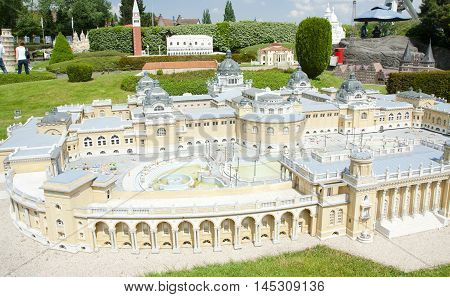 Brussels, Belgium - 13 May 2016: Miniatures At The Park Mini-europe - Reproductions Of Monuments In