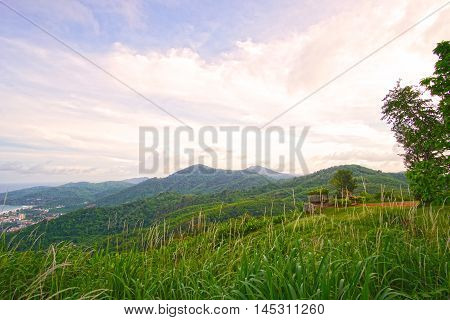 Beautiful mountain and landscape in Phuket, Thailand.