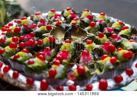 Banarasi paan on a plate in Mumbai, India