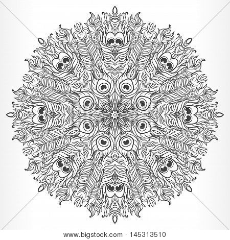 Vector Ethnic Mandala. Vintage decorative round element.