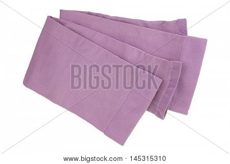 Folded fingerless sleeve in pink to cover and protect arm from over exposure of harmful sun, UV ray while doing outdoor activities, isolated on white background