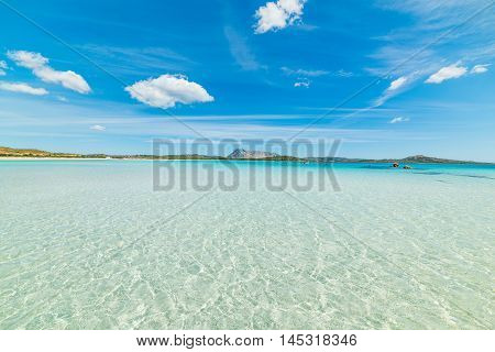 Crystal clear water in Cala Brandinchi Sardinia