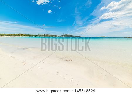 Cala Brandinchi under a cloudy sky Sardinia