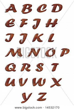 Font aus dem Holz