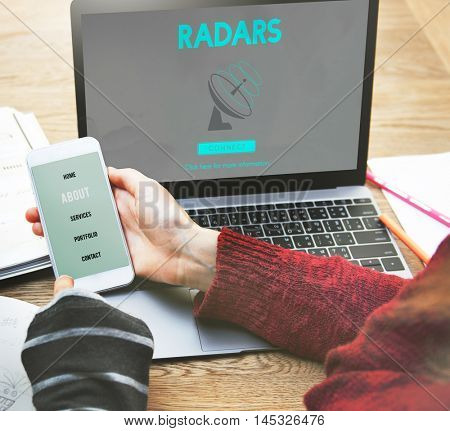 Boardcast Data Transmission GPS Navigation Concept